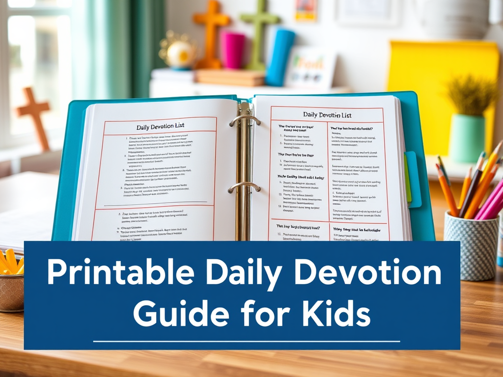 Printable Daily Devotion Guide for&nbsp;Kids